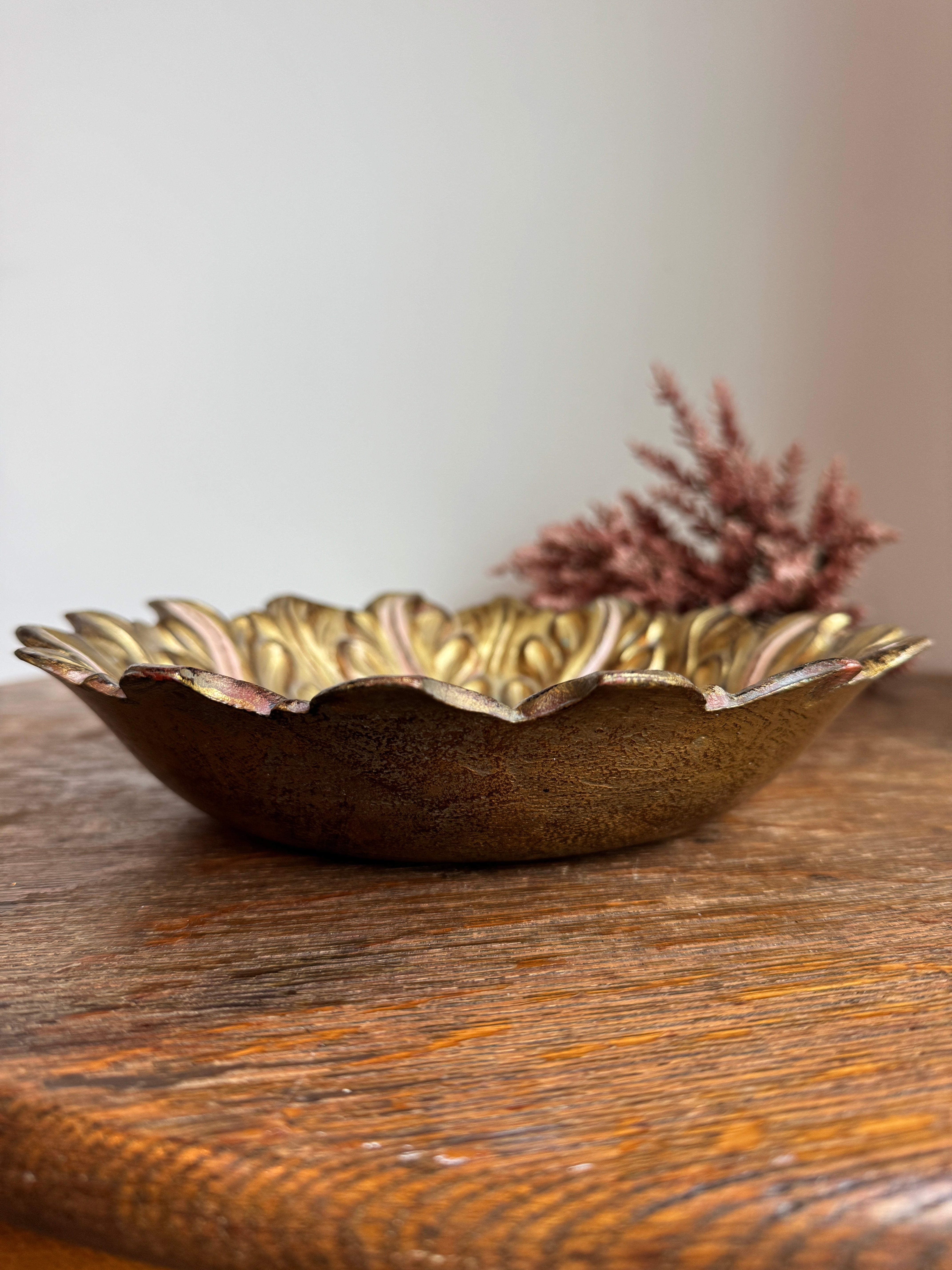 Vintage Florentine Wood Bowl - Where On Earth Antiques and Vintage