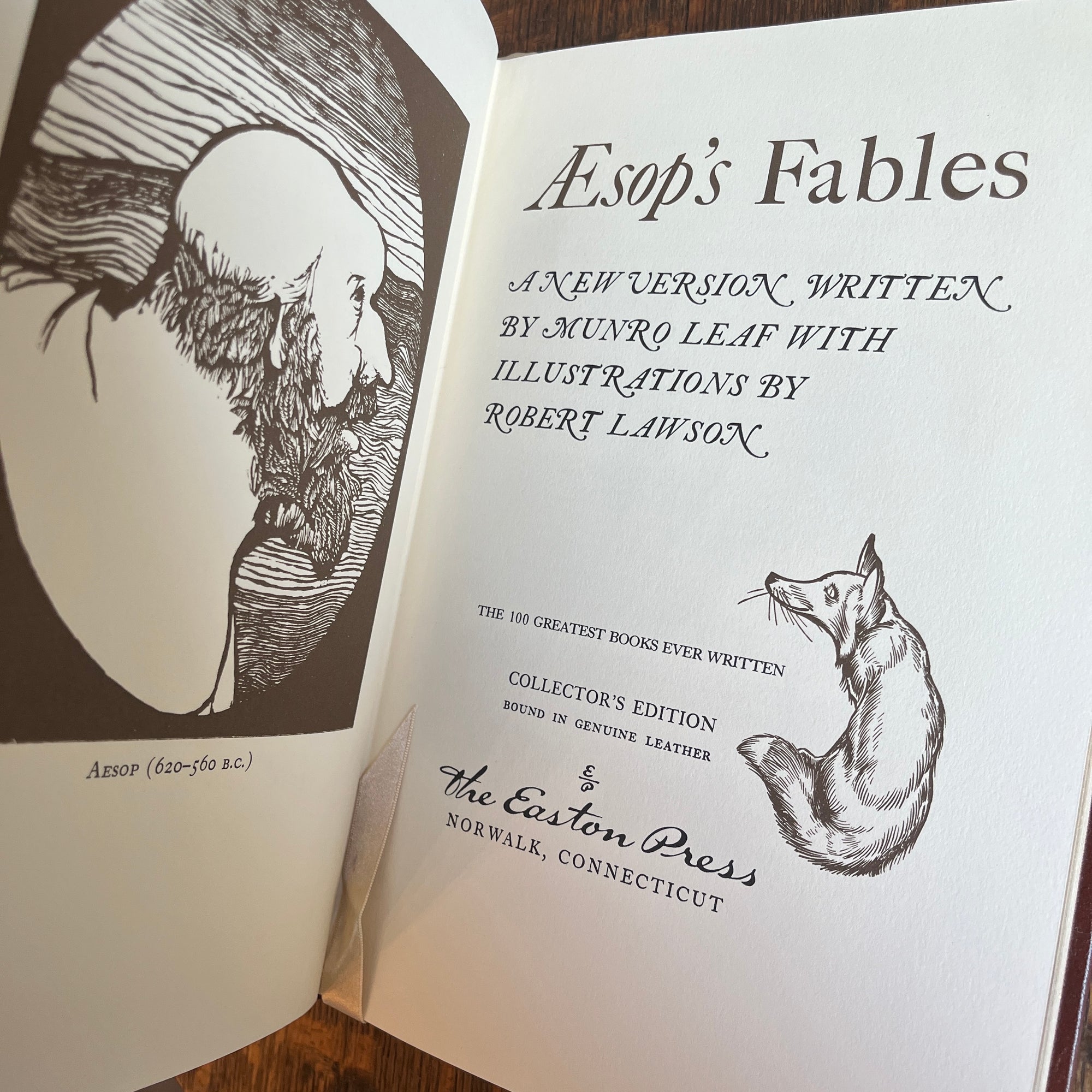 'Aesops Fables' 1979 Collectors Edition Easton Press - Where On Earth Antiques and Vintage