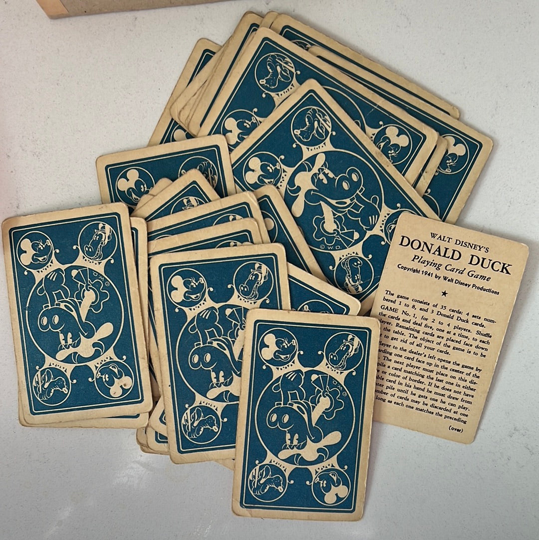 1941 Walt Disneys ‘Donald Duck’ Playing Card Game - Where On Earth Antiques and Vintage