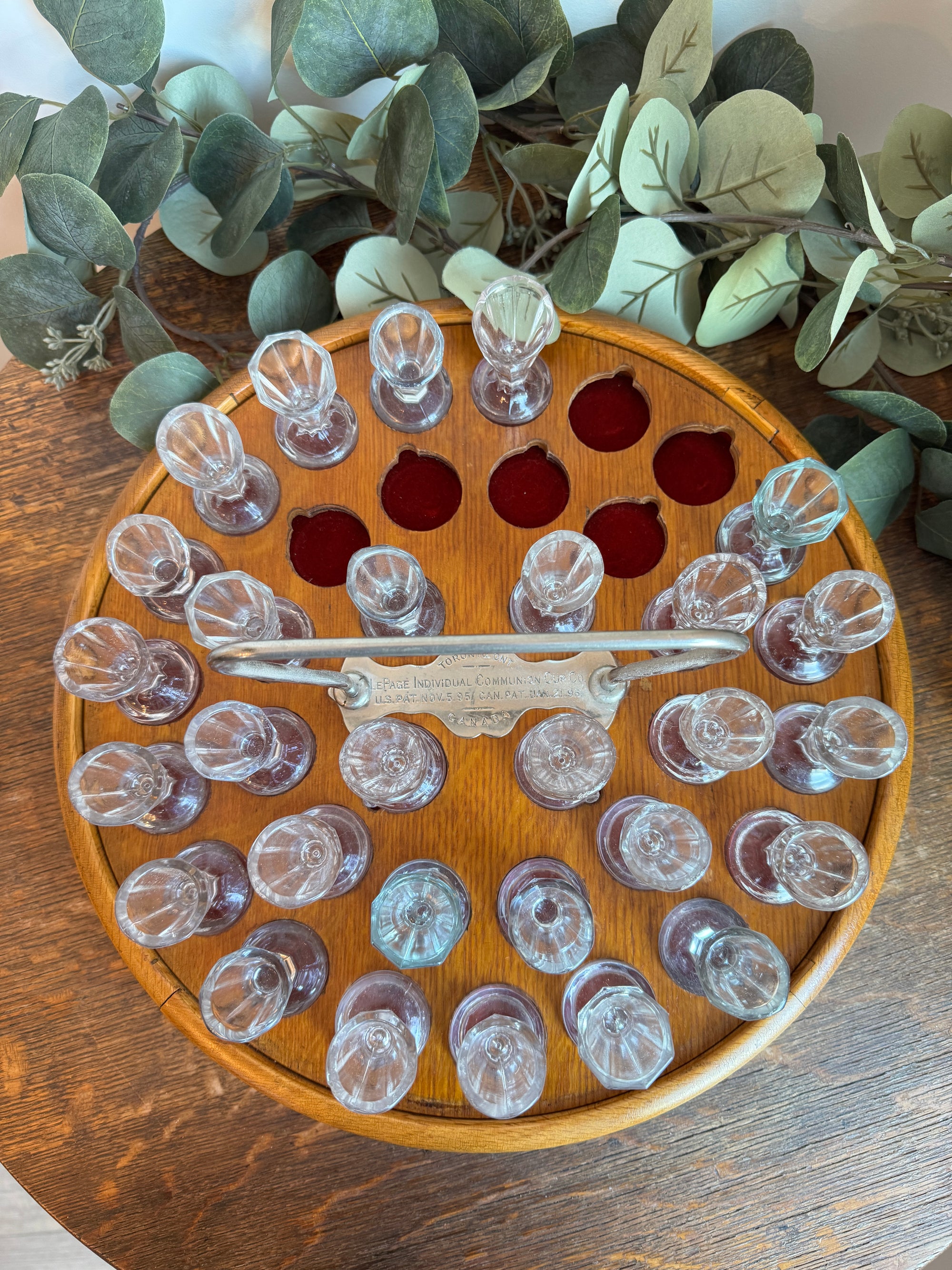 Lepage Church Communion Tray/Caddie Pat. 1895 - Where On Earth Antiques and Vintage