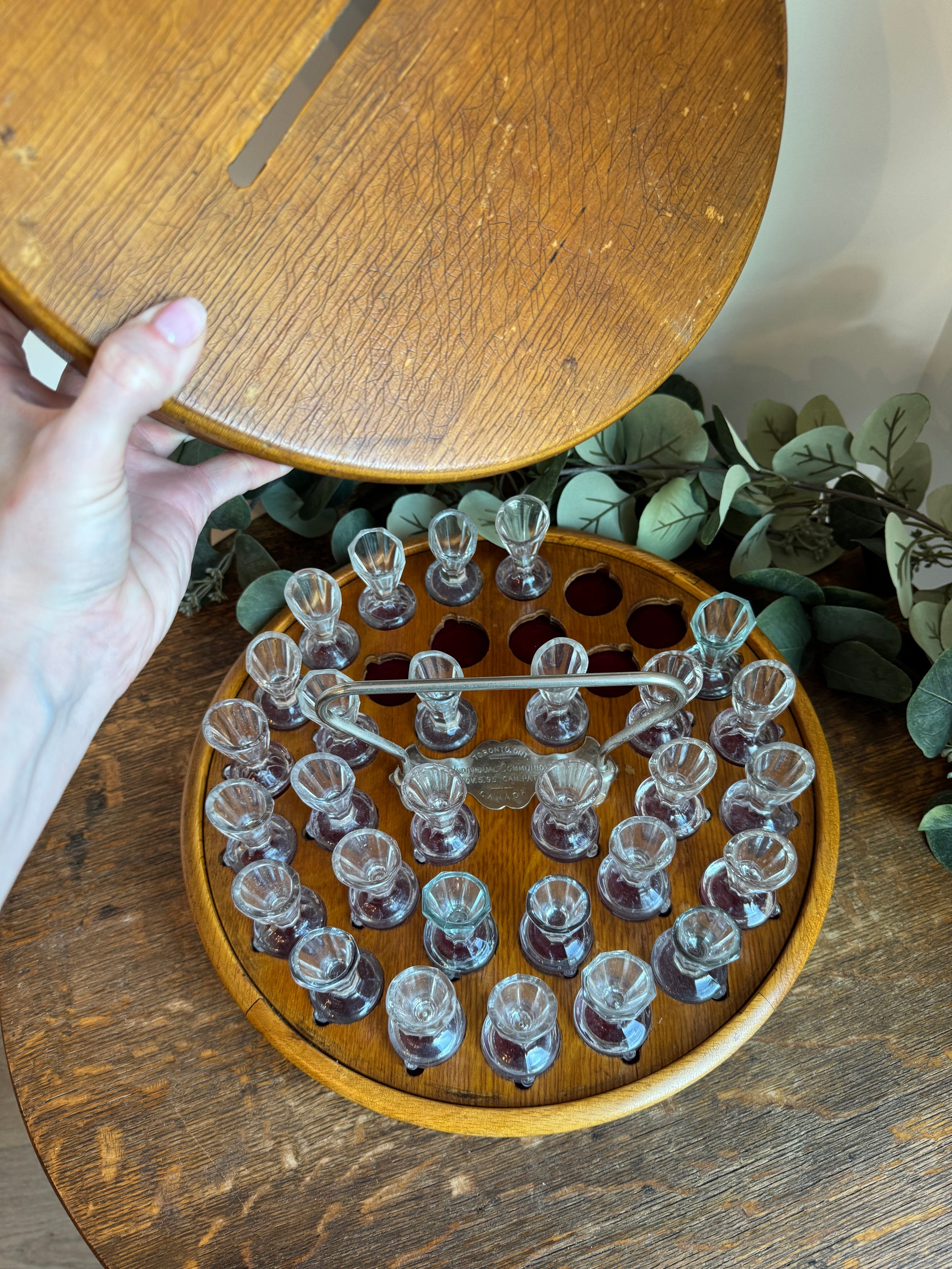 Lepage Church Communion Tray/Caddie Pat. 1895 - Where On Earth Antiques and Vintage
