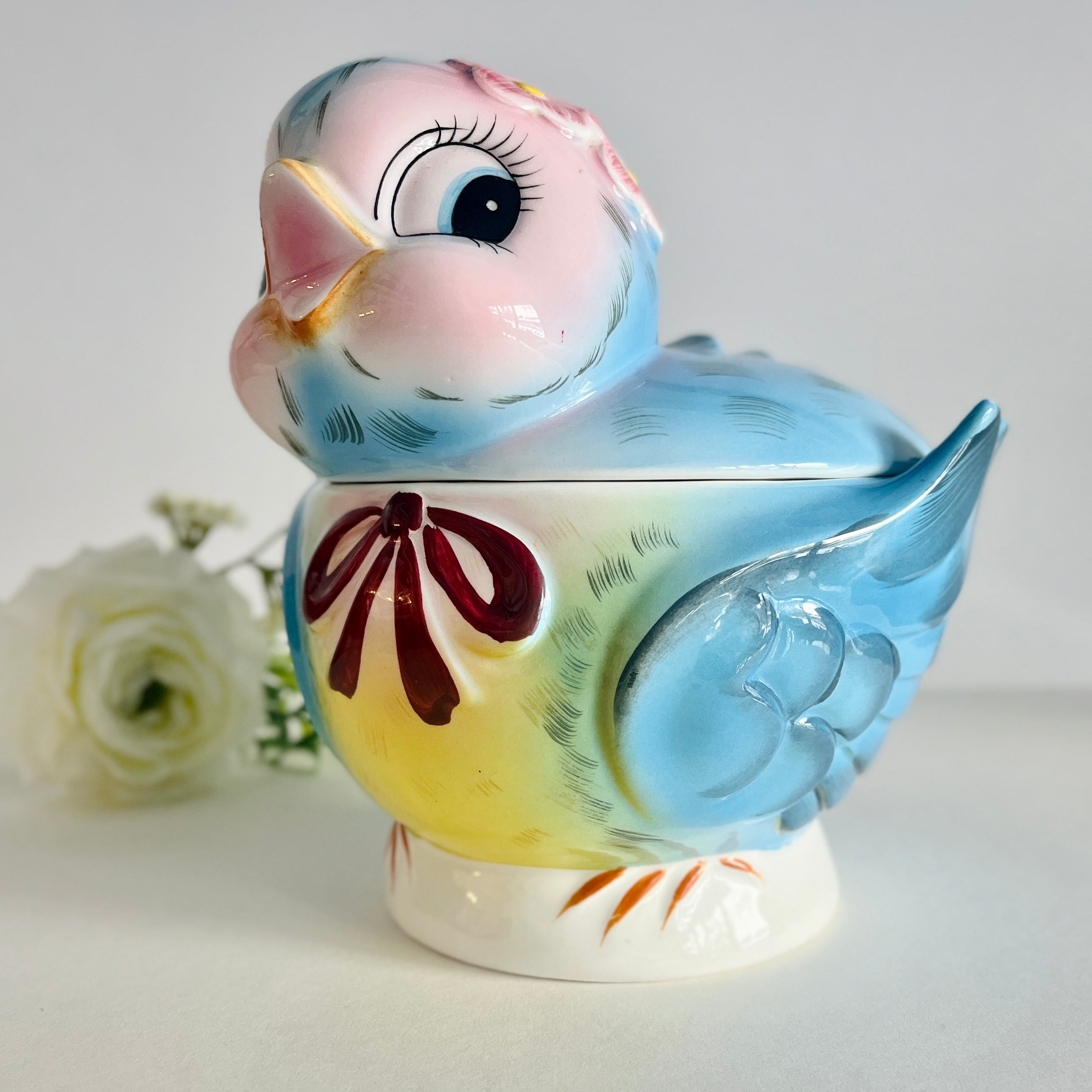 Lefton ESD Bluebird Cookie Jar - Where On Earth Antiques and Vintage