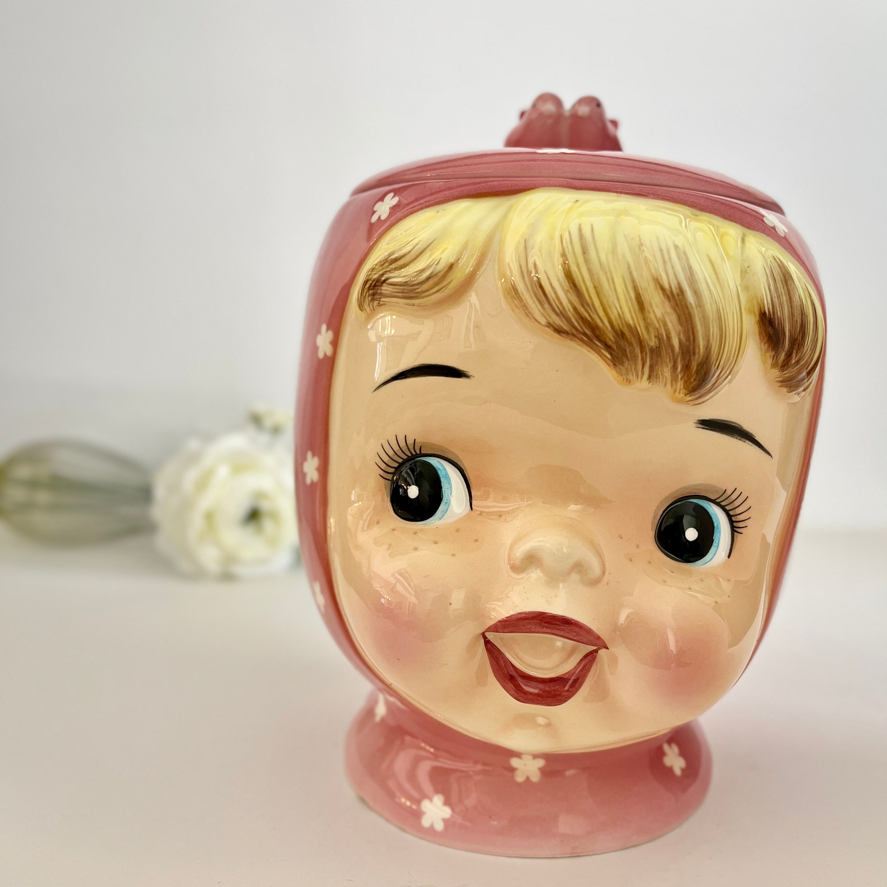 Napco Miss Cutie Pie Cookie Jar - Where On Earth Antiques and Vintage