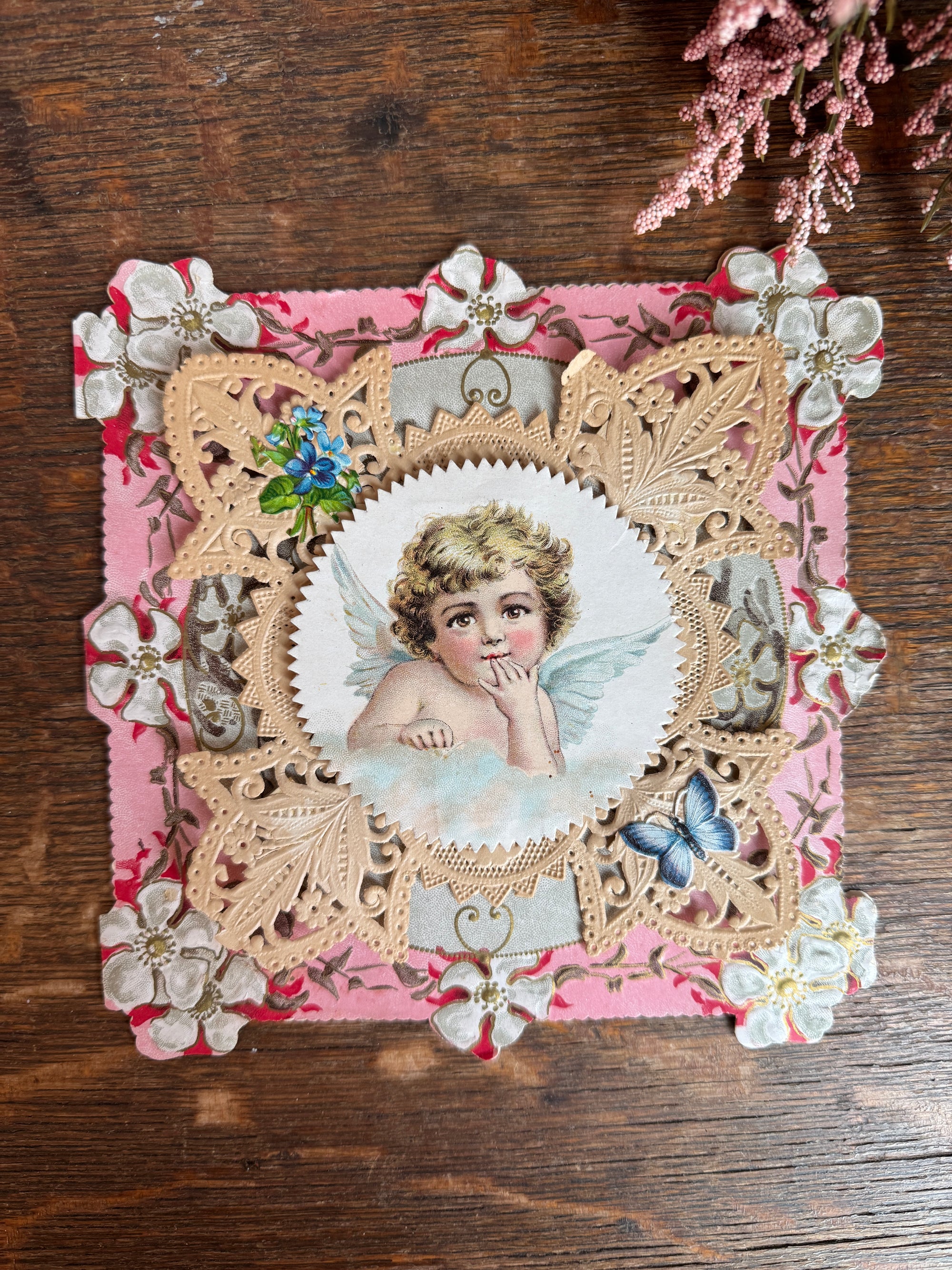 Victorian/Edwardian Era Die Cut Valentines Card