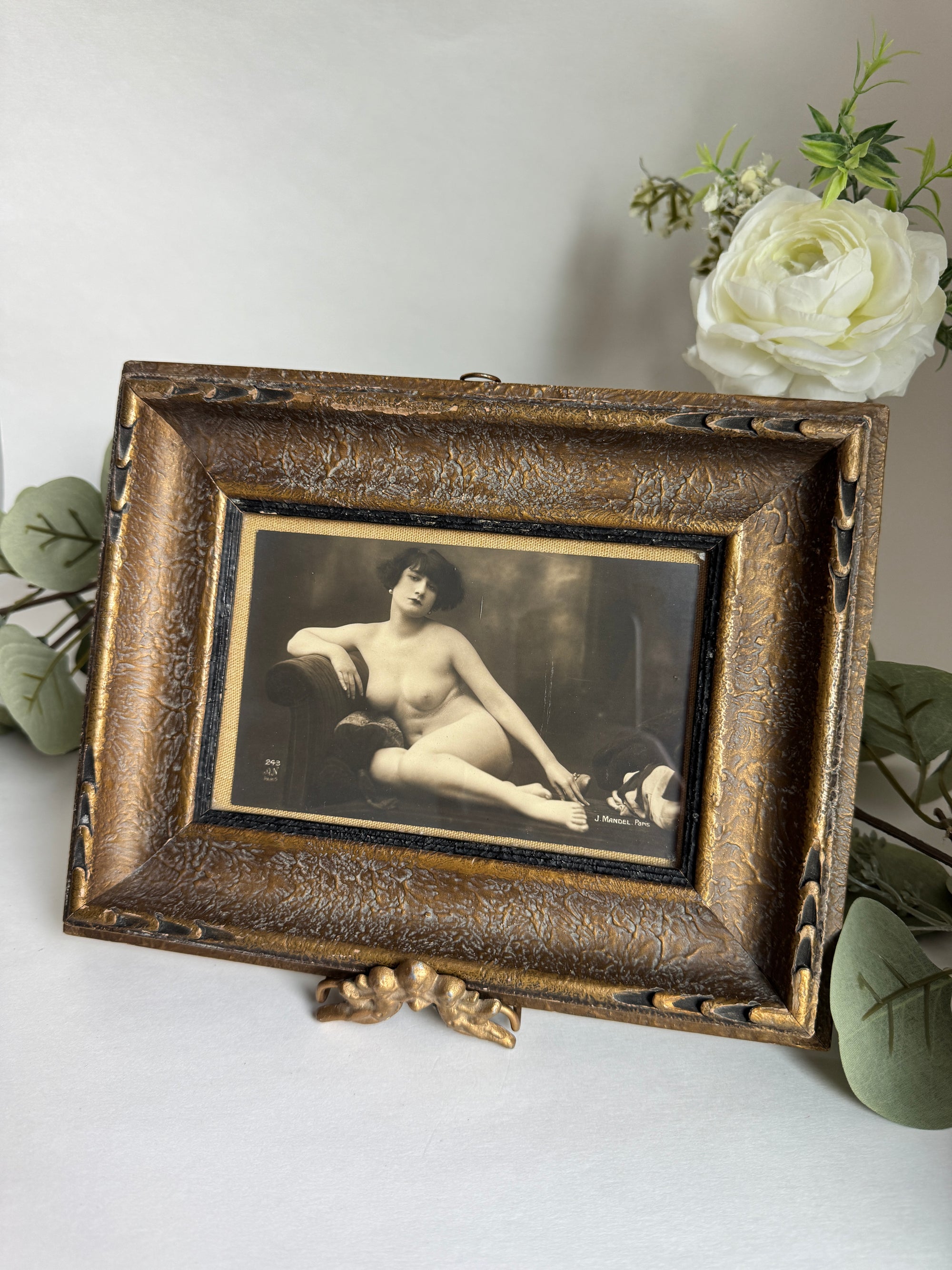 Ca. 1920s J. Mandel Nude Photograph/Postcard