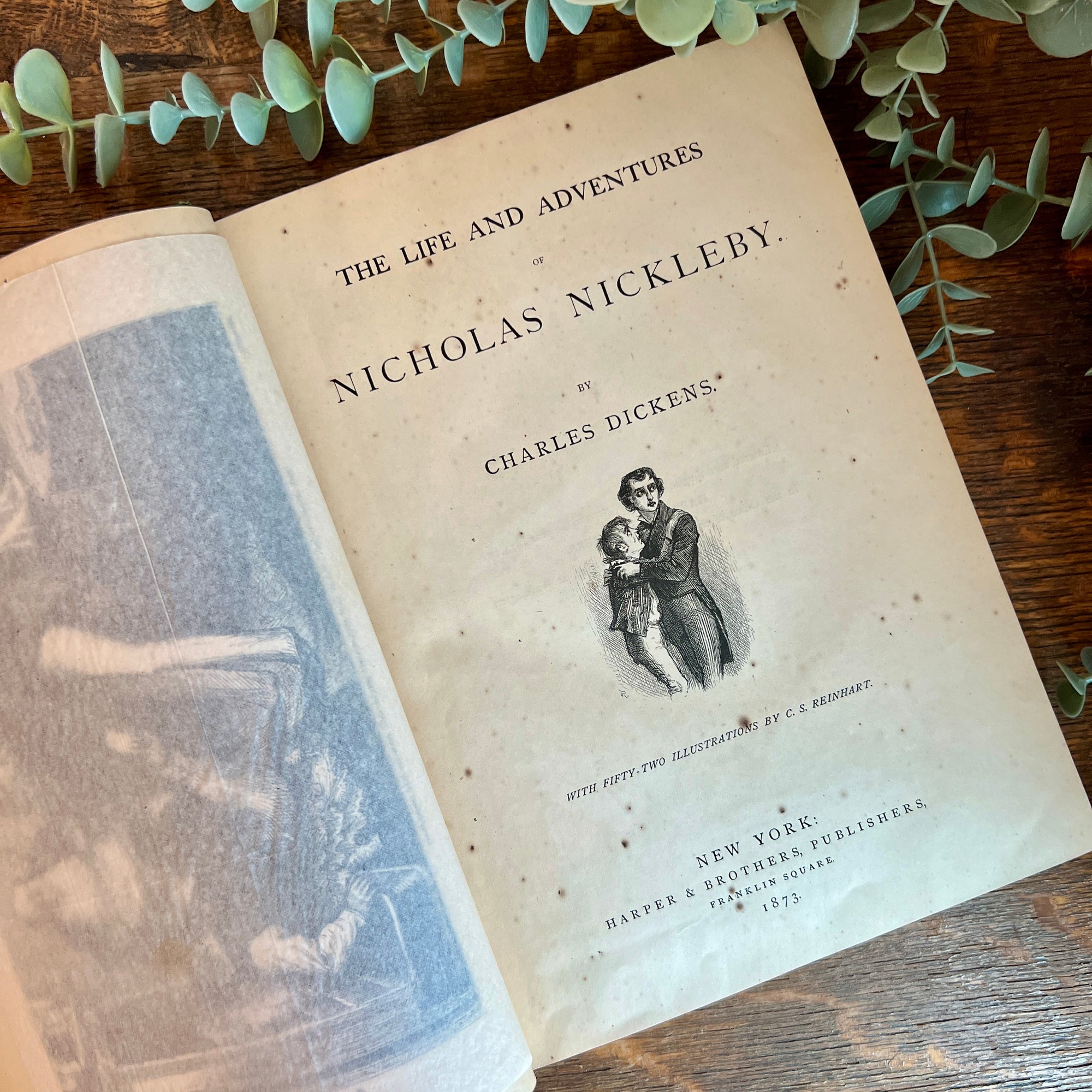 1873 Charles Dickens - 'Nicholas Nickleby' Household Edition