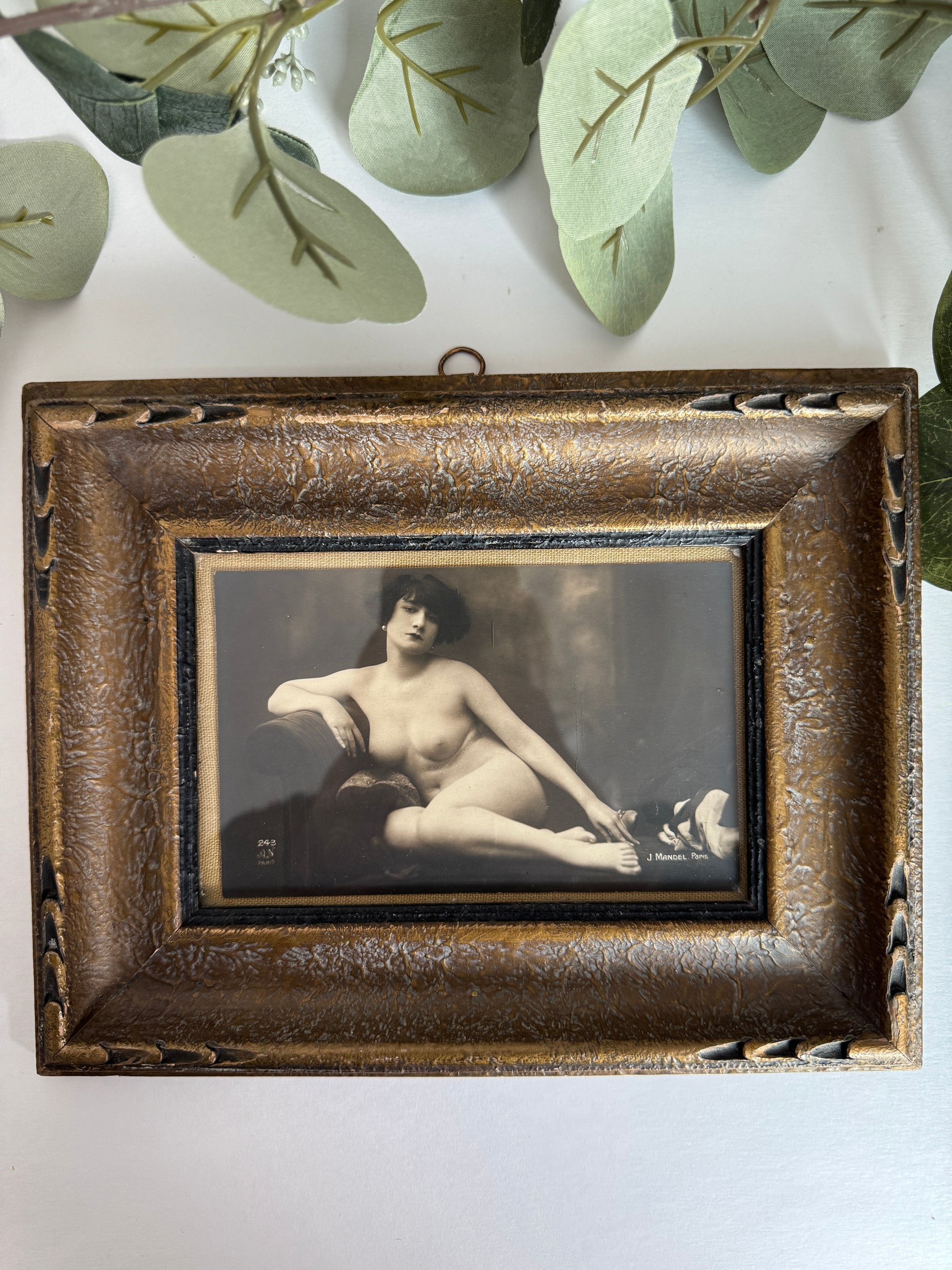 Ca. 1920s J. Mandel Nude Photograph/Postcard