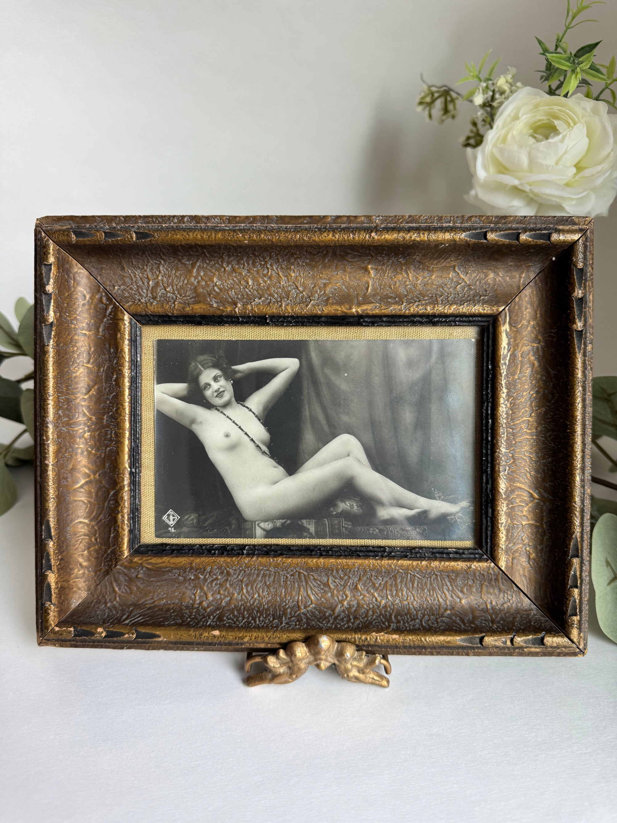 Ca 1920s J. Mandel Nude Photograph/Postcard