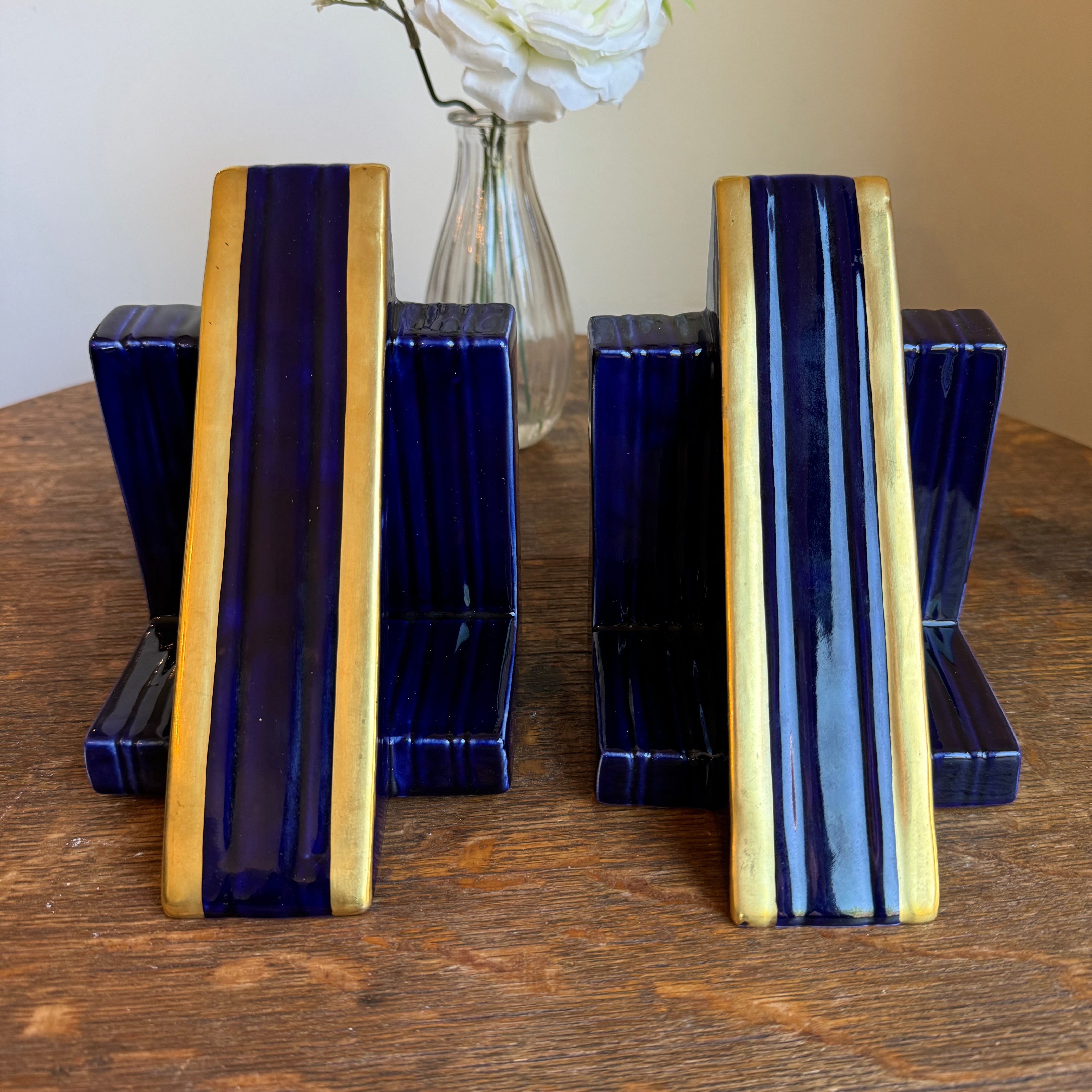 Art Deco Carlton Ware Bookends - Where On Earth Antiques and