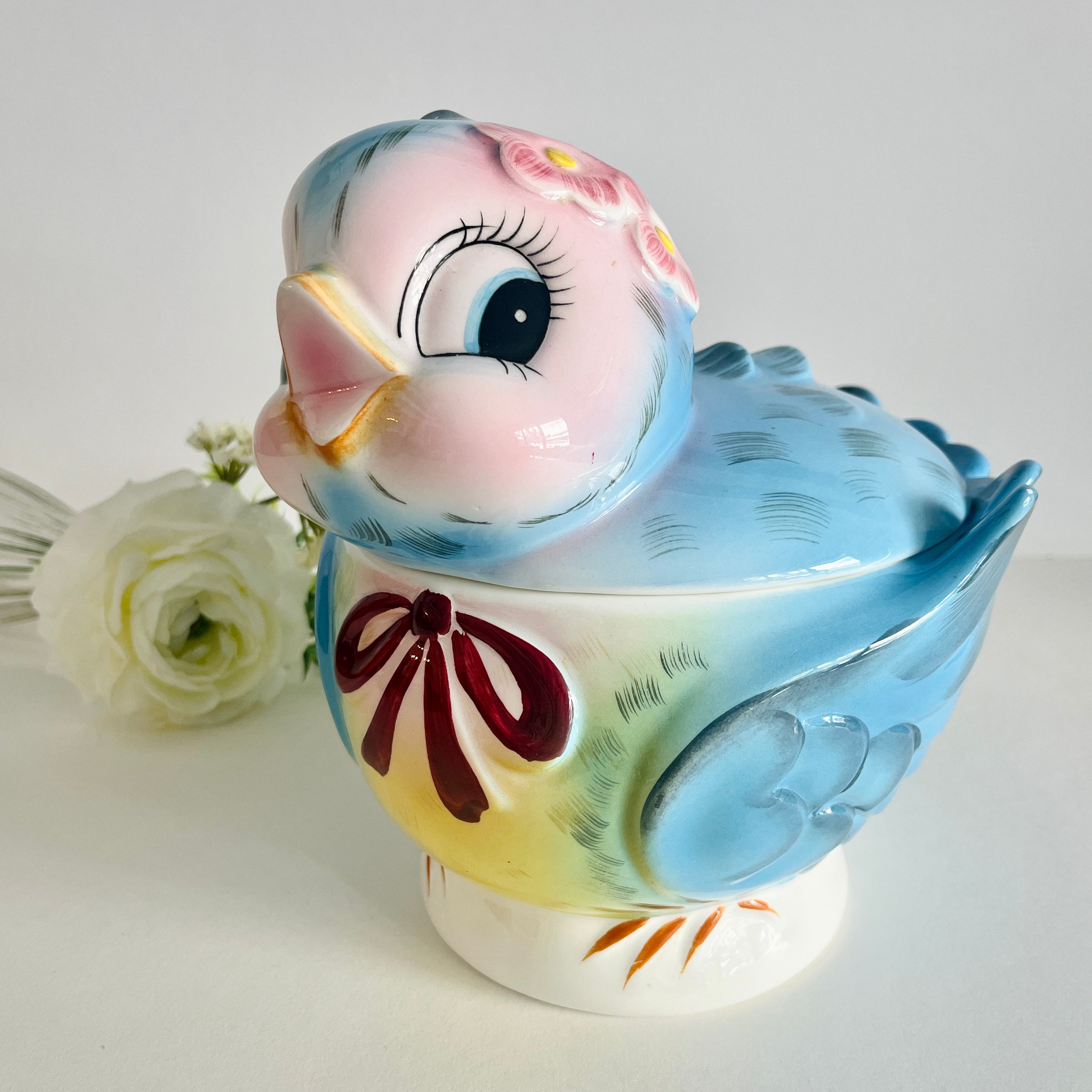 Lefton ESD Bluebird Cookie Jar - Where On Earth Antiques and 